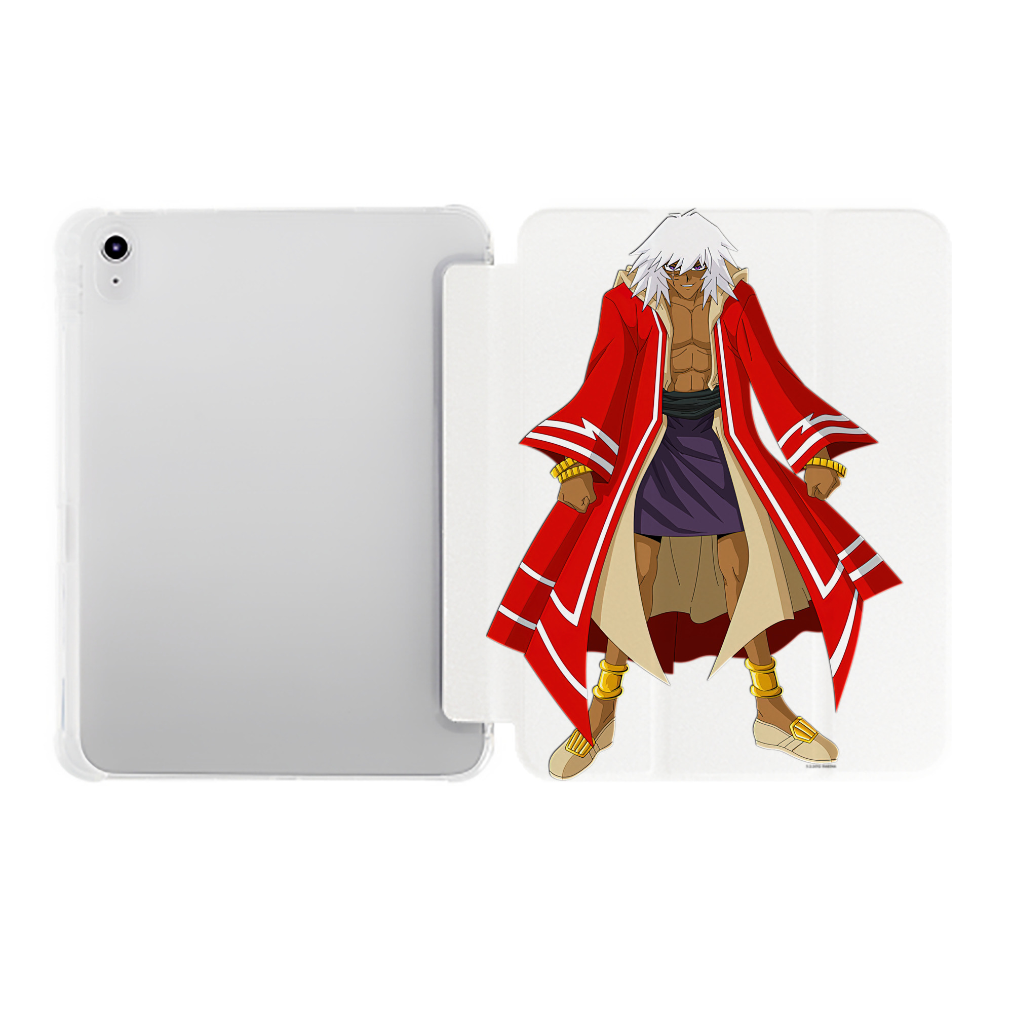 （画像用） 遊☆戯☆王 Yu-Gi-Oh! IPad ケース ペン収納付き 三つ折りスタンド PUレザー×シリコン 対応機種9.5/10.5/10.9インチ